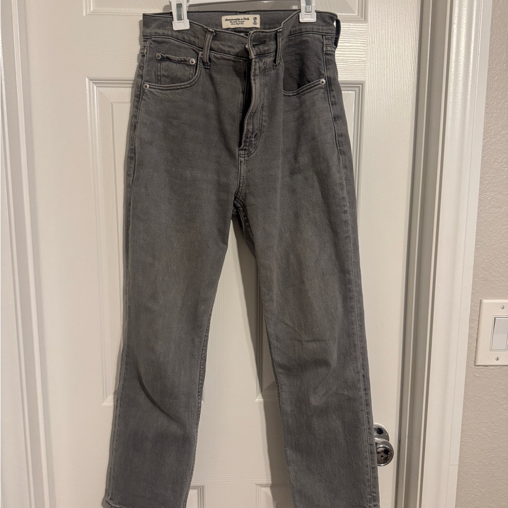 A&F the ankle straight jeans